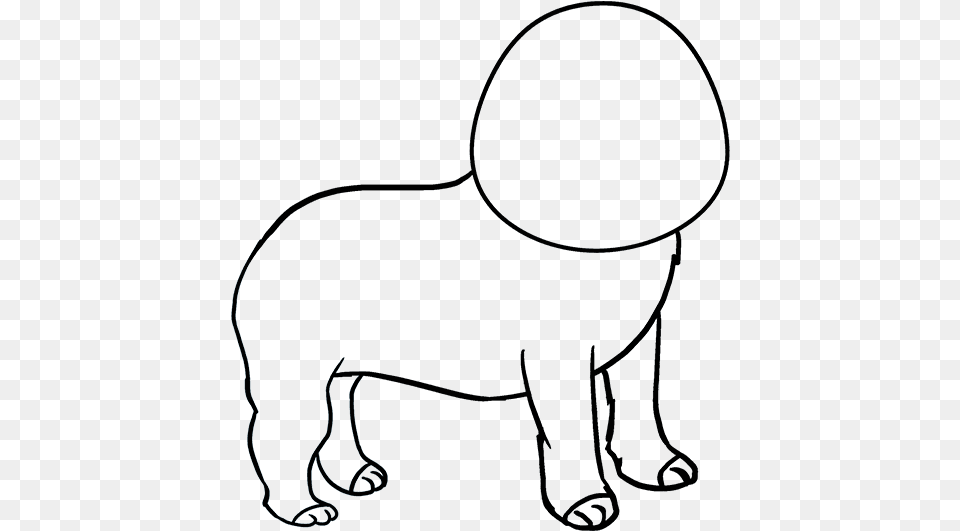 How To Draw Pug Draw A Pug, Silhouette, Animal, Mammal Free Png