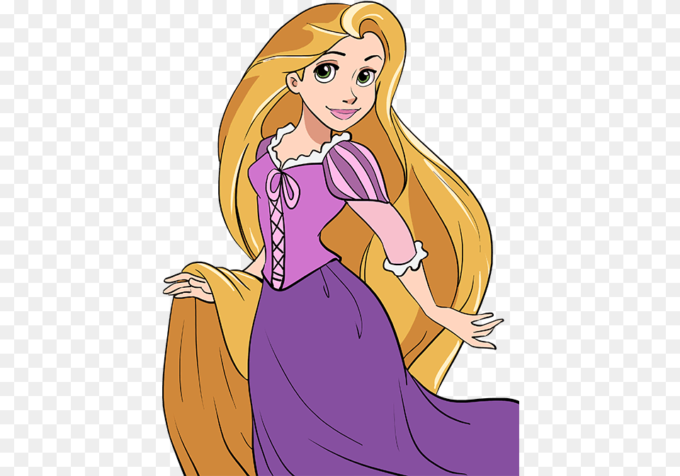 How To Draw Rapunzel From Tangled Easy Rapunzel Hair Drawings, Book, Publication, Comics, Adult Png