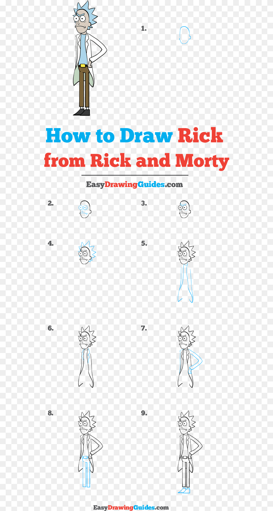 How To Draw Rick From Rick And Morty Folder Icon, Book, Publication, Person, Comics Free Png Download