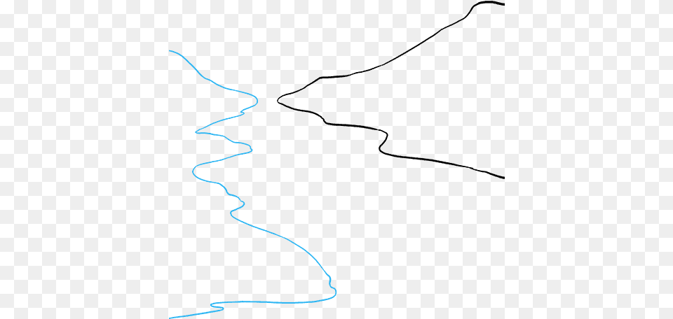 How To Draw River Sketch, Silhouette, Nature, Outdoors, Face Free Png