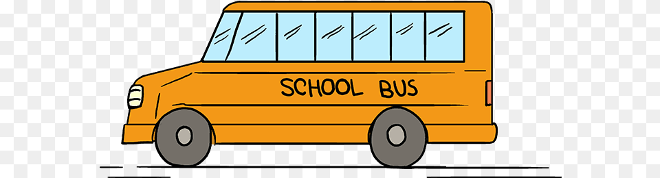 How To Draw School Bus Bus Drawing, Transportation, Vehicle, School Bus, Van Png Image