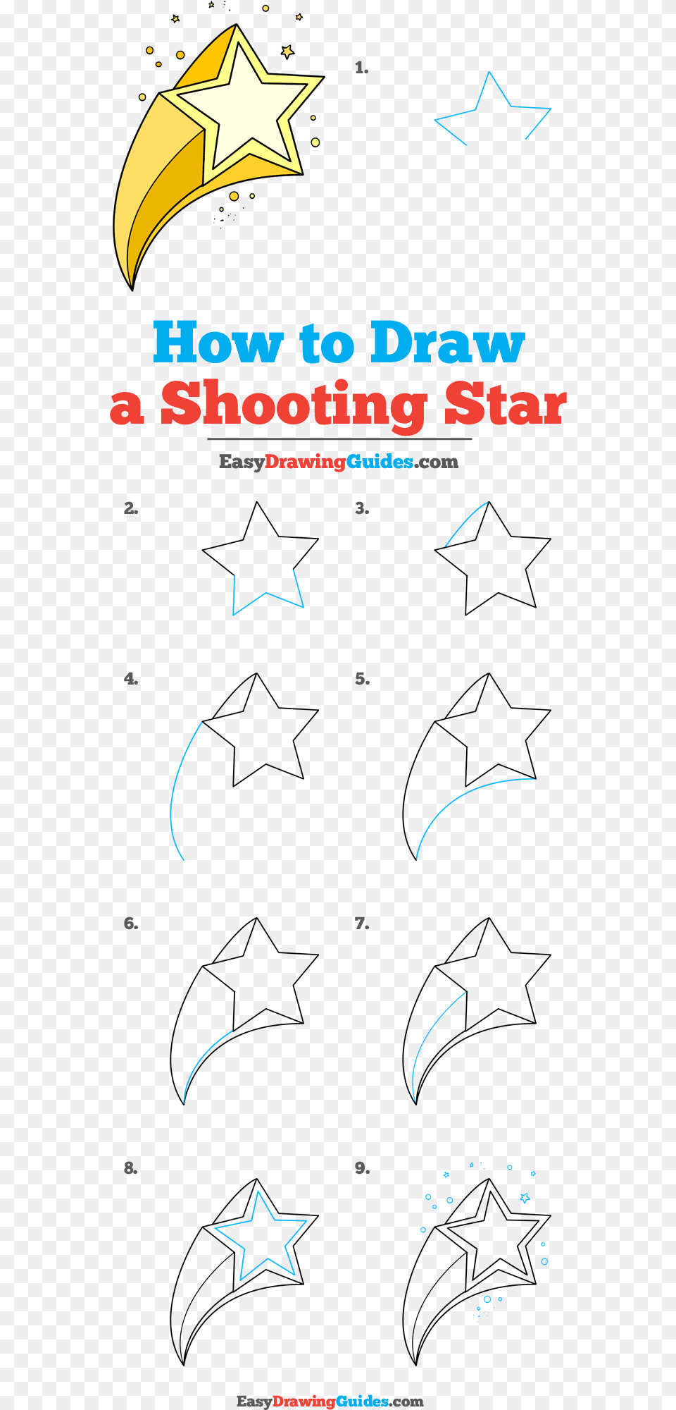 How To Draw Shooting Star Shooting Star Drawing Easy, Symbol Png
