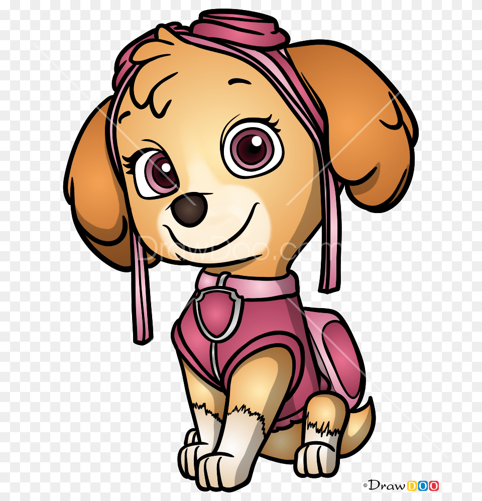 How To Draw Skye Paw Patrol, Book, Comics, Publication, Baby Free Transparent Png