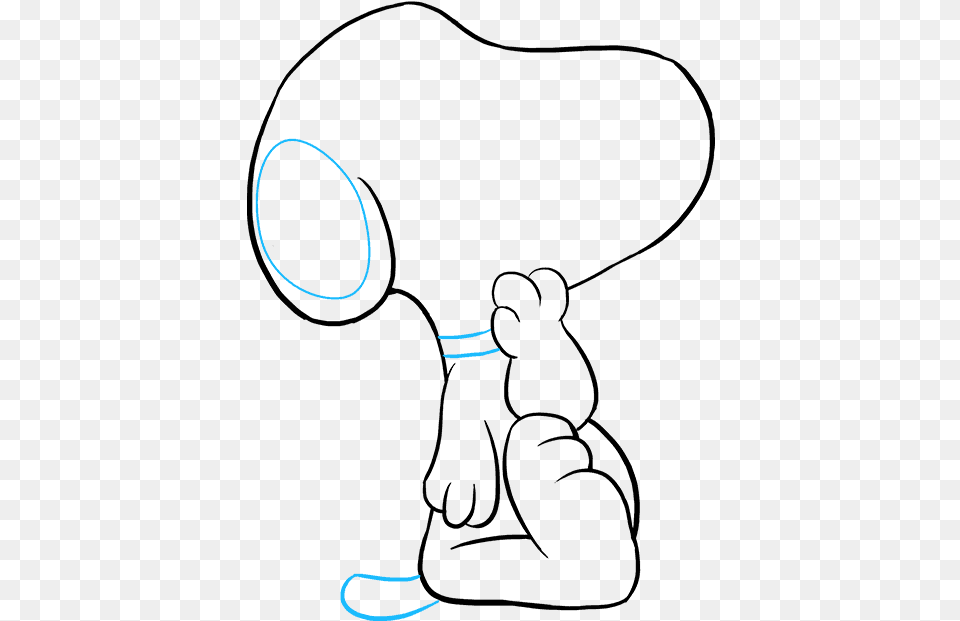 How To Draw Snoopy Line Art, Lighting Free Png