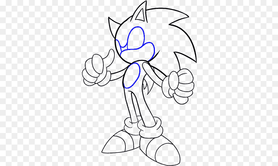 How To Draw Sonic The Hedgehog, Person, Art, Cartoon Png Image