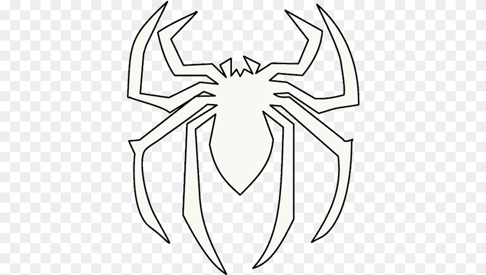 How To Draw Spiderman Logo Drawing, Stencil, Animal, Fish, Sea Life Free Png Download