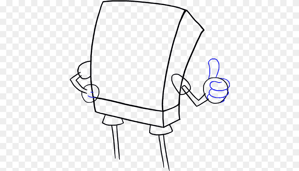How To Draw Spongebob Spongebob Drawing Easy Small, Body Part, Hand, Person Free Png Download