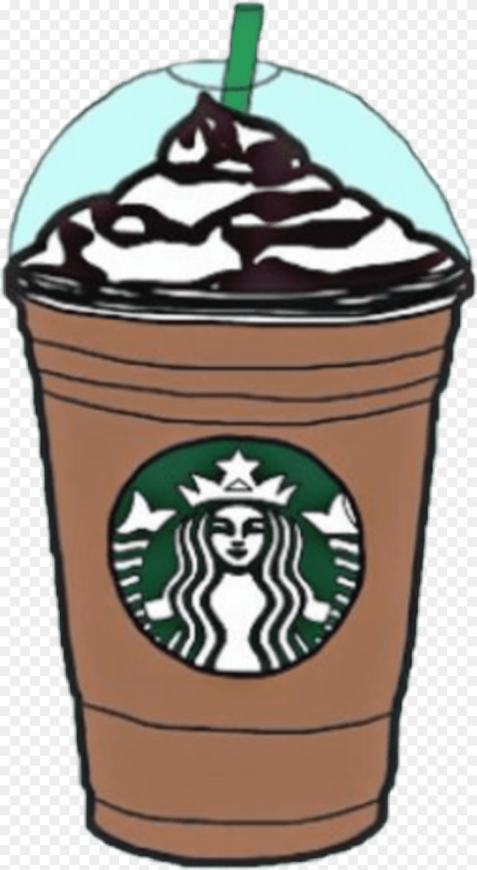 How To Draw Starbucks Drink Step By Easy Pink Logo Cute Starbucks Sticker, Cup, Face, Person, Head Free Png