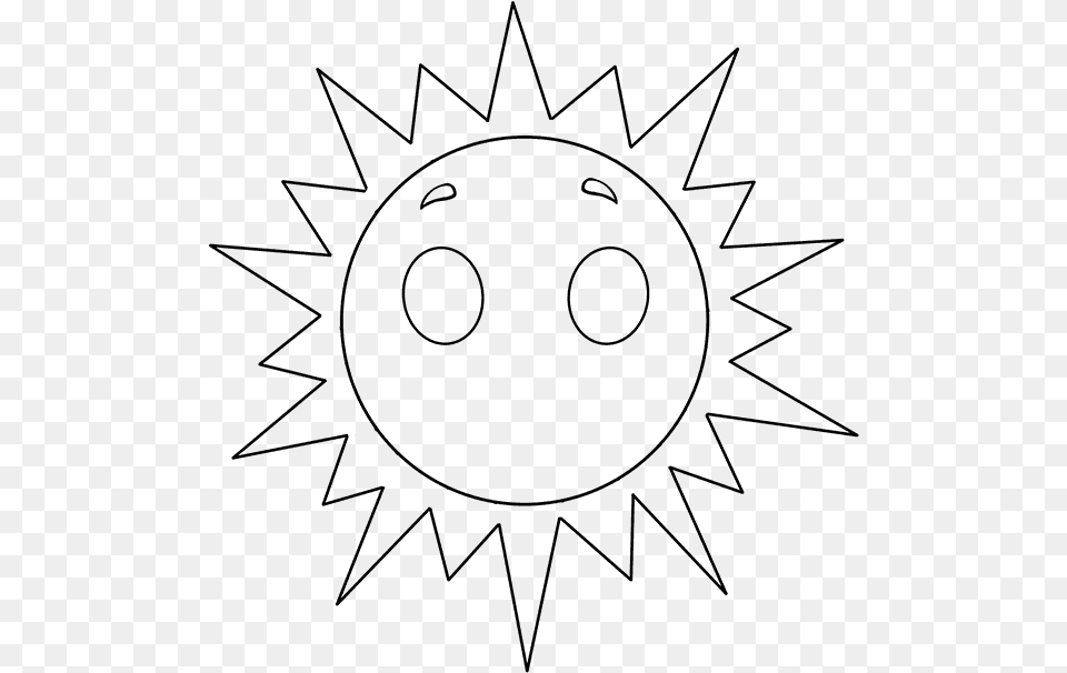 How To Draw Sun Circle, Gray Free Png