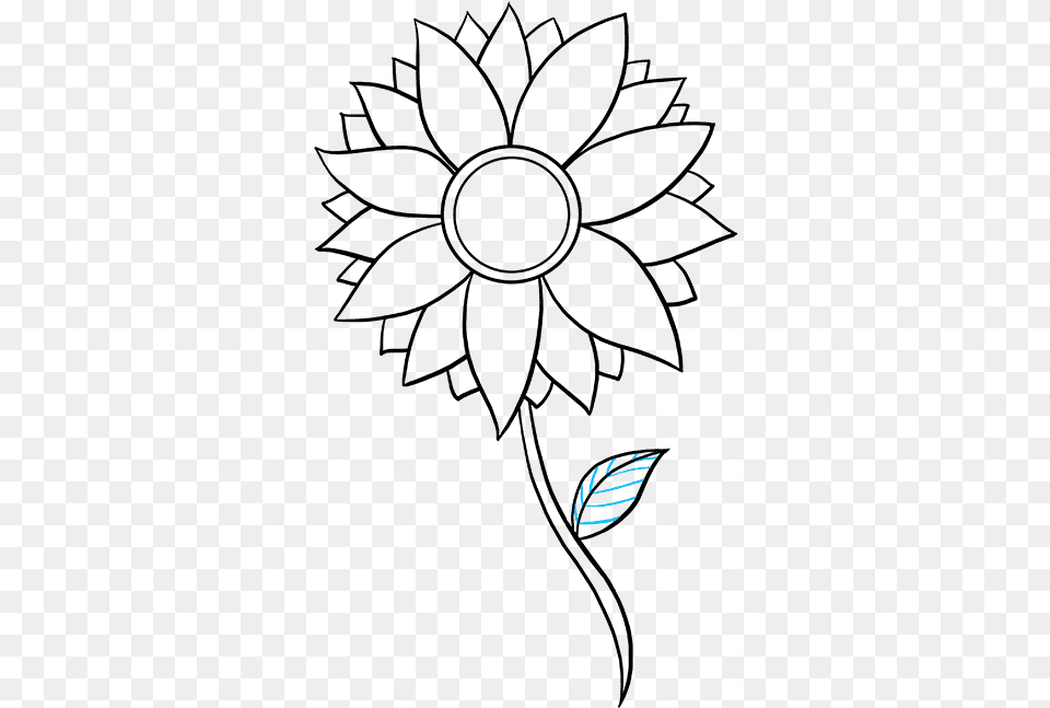 How To Draw Sunflower Easy Sunflower Drawings Black And White, Logo Free Transparent Png