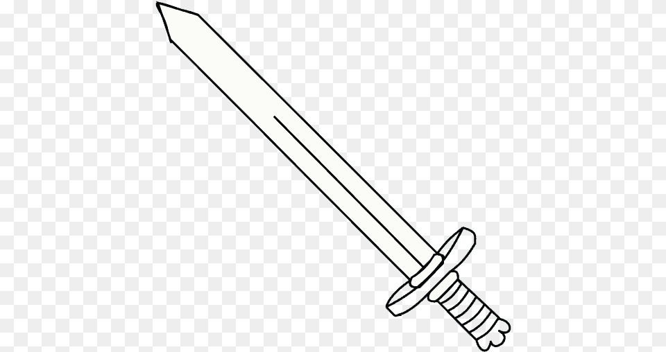 How To Draw Sword Line Art, Weapon, Blade, Dagger, Knife Free Png Download
