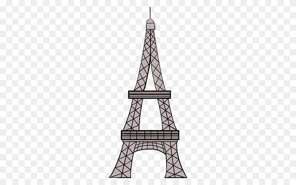 How To Draw The Eiffel Tower In A Few Easy Steps Easy Drawing Guides, Art, Cad Diagram, Diagram, Architecture Free Png Download