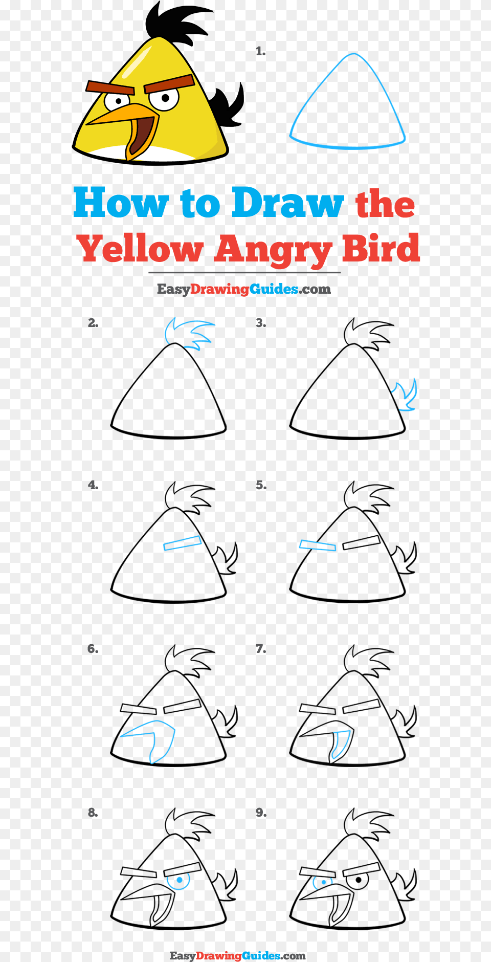 How To Draw The Yellow Angry Bird Really Easy Drawing Tutorial Folding, Person, Face, Head Png Image
