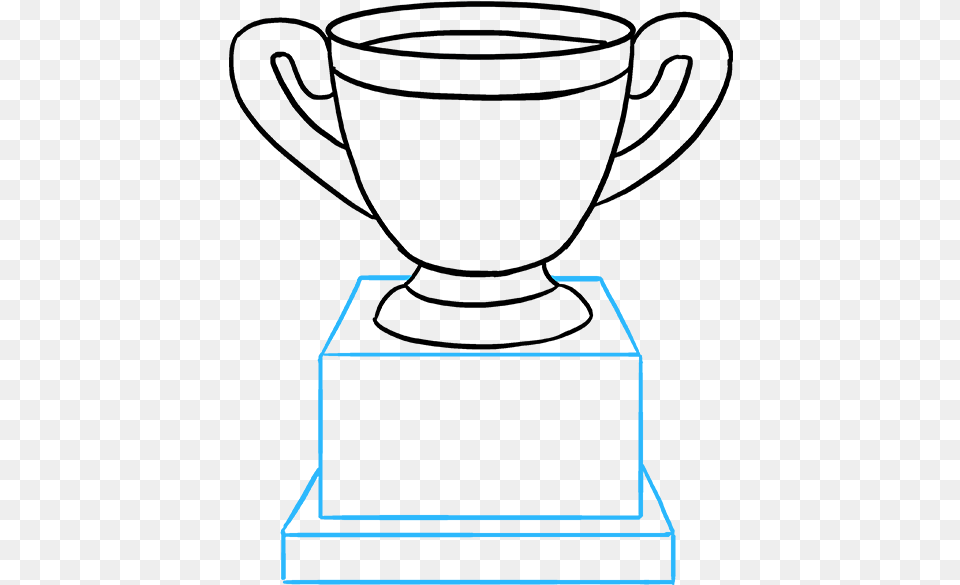 How To Draw Trophy Drawing Of A Small Trophy, Tomb, Gravestone Free Png Download