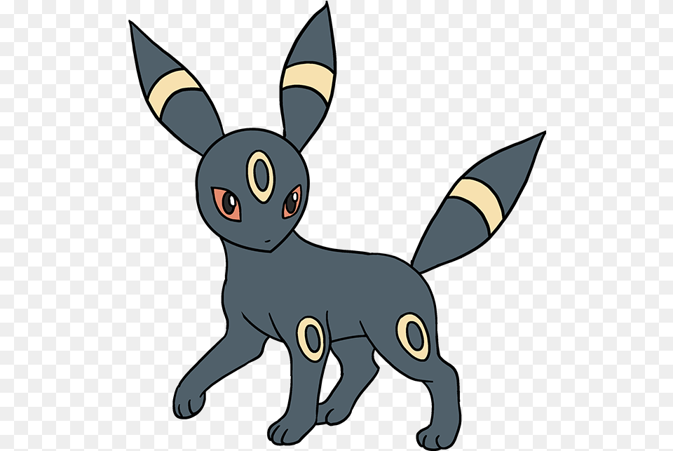 How To Draw Umbreon From Pokmon Really Easy Drawing Tutorial Pokemon Drawing Umbreon, Animal, Bear, Mammal, Wildlife Png Image