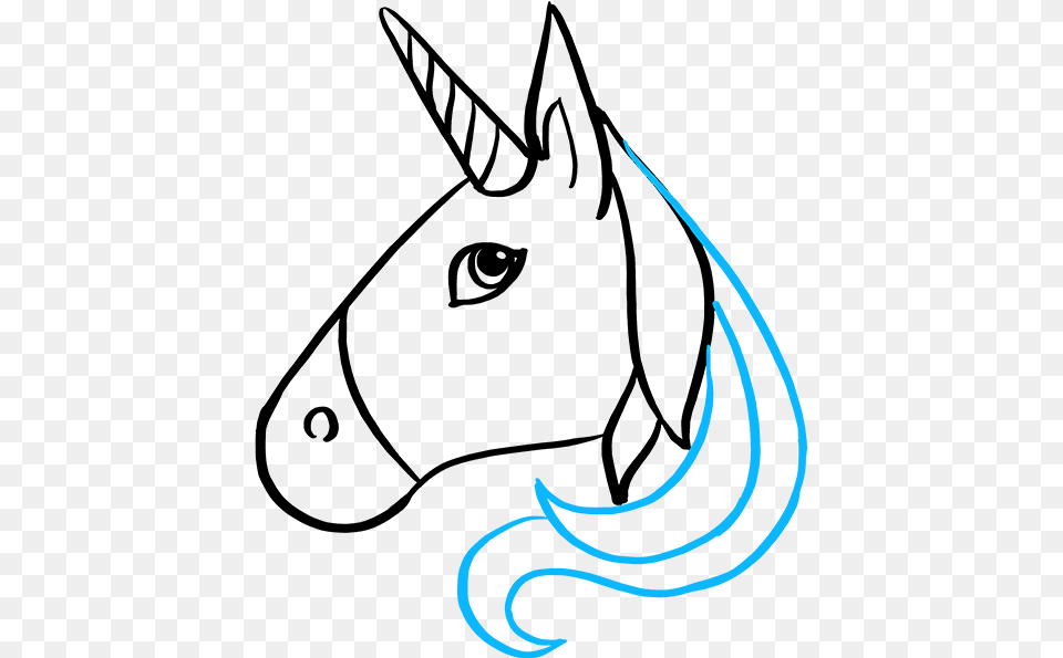 How To Draw Unicorn Emoji Emoji Unicorn Drawing Head, Text, Handwriting, Electronics, Hardware Free Png Download