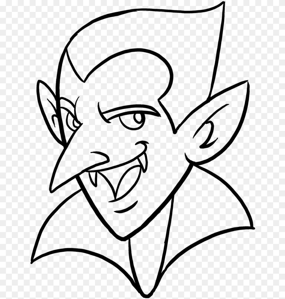 How To Draw Vampire Easy Cute Vampire Drawing, Gray Free Png Download