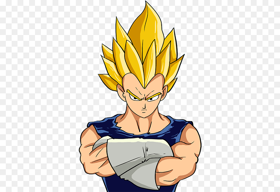 How To Draw Vegeta From Dragon Ball Dragon Ball Z Vegeta Drawing, Book, Comics, Publication, Person Free Png