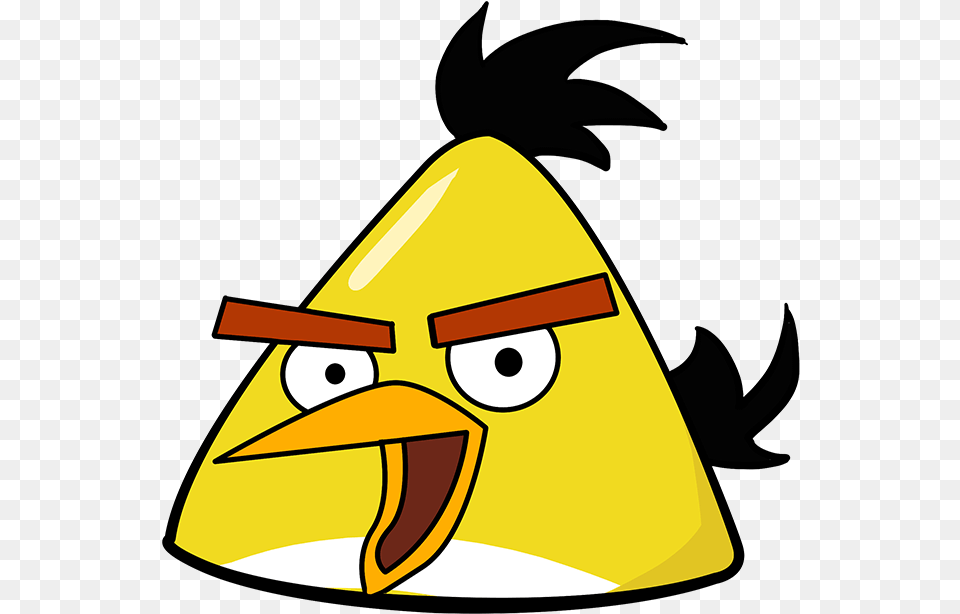 How To Draw Yellow Angry Bird Cartoon Yellow Angry Birds, Clothing, Hat Free Png Download
