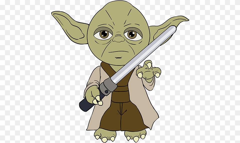 How To Draw Yoda Draw Yoda Step By Step, Baby, Person, Sword, Weapon Png Image