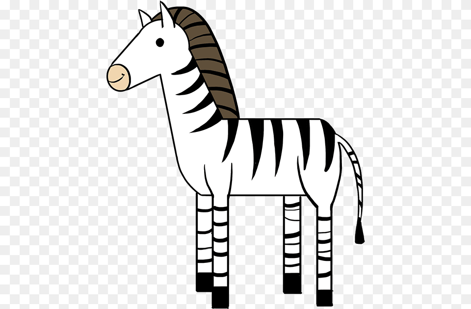 How To Draw Zebra Easy Drawing Of A Zebra, Stencil, Animal, Mammal, Colt Horse Free Transparent Png