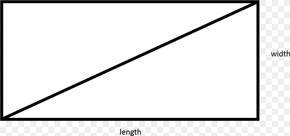 How To Find The Length Of Diagonal A Rectangle Monochrome, Triangle, Lighting Free Transparent Png