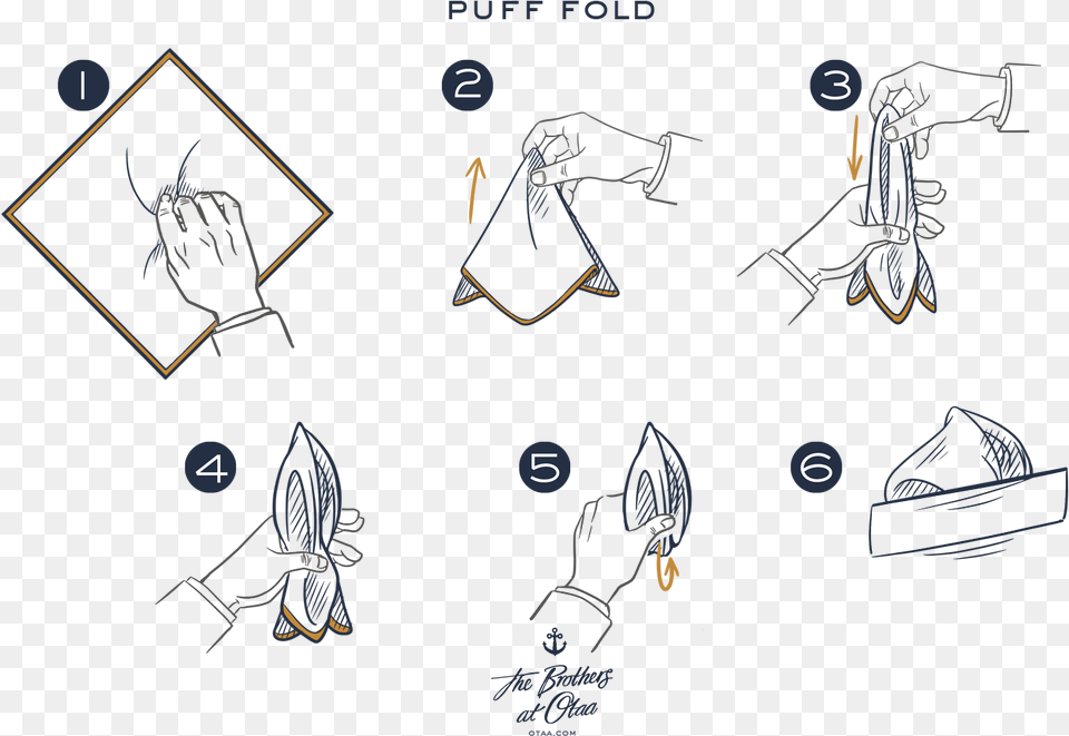 How To Fold A Puff Fold Pocket Square Folds Reverse Puff, People, Person, Art, Clothing Free Png