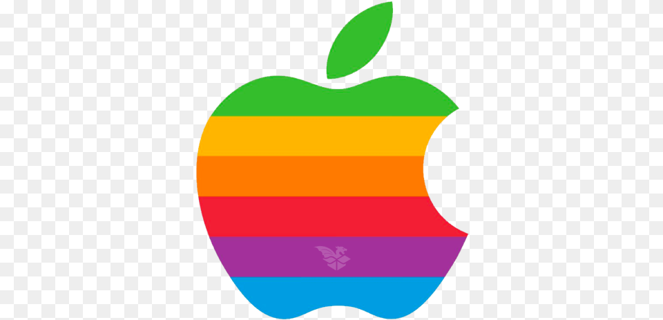 How To Get Apple Retro Logo Sticker Transparent Old Apple Logo, Food, Fruit, Plant, Produce Free Png Download