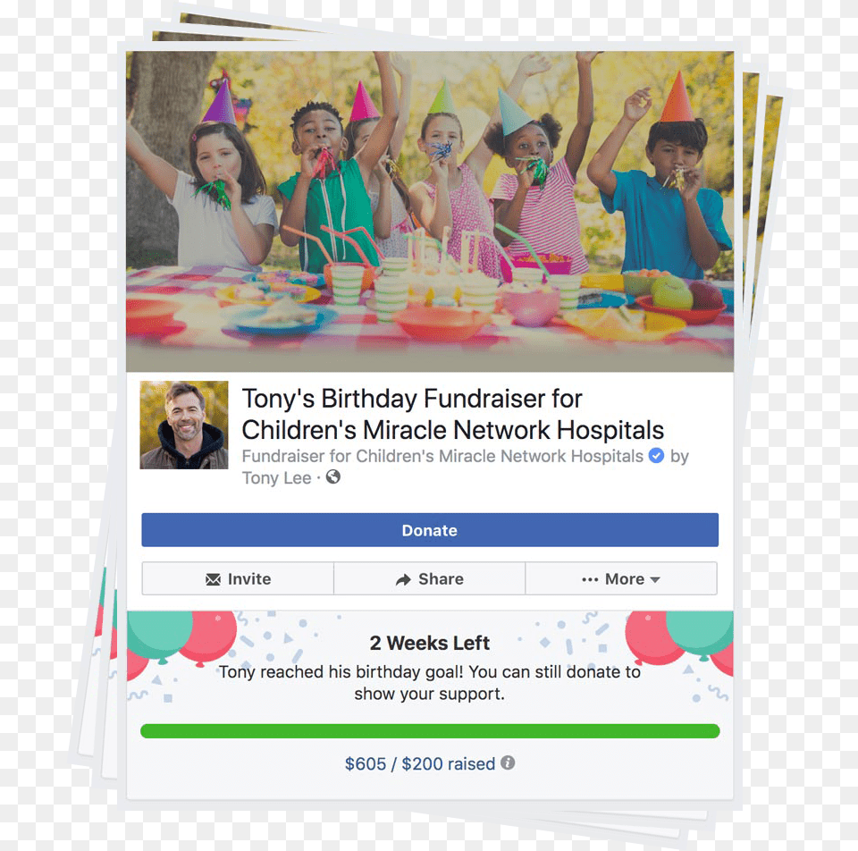 How To Get The Most Out Of Your Facebook Fundraiser Kids At A Birthday Party, Poster, People, Clothing, Person Free Transparent Png