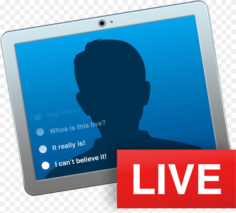 How To Go Live Quickly With The Right Content Ecamm Language, Computer, Electronics, Tablet Computer, Head Free Png Download