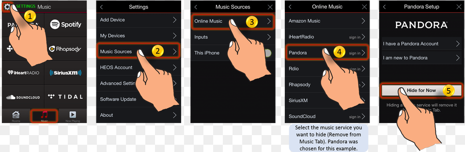 How To Hide Music Service On The Heps App Heos App Zone, Body Part, Finger, Hand, Person Free Transparent Png