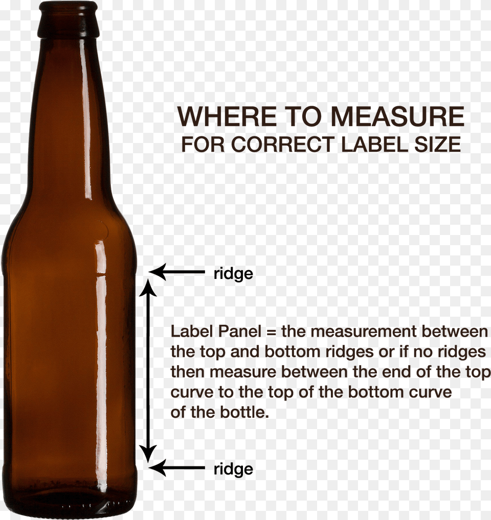 How To Measure A Beer Bottle For A Custom Label 12 Oz Beer Bottle Dimensions, Alcohol, Beer Bottle, Beverage, Liquor Free Transparent Png