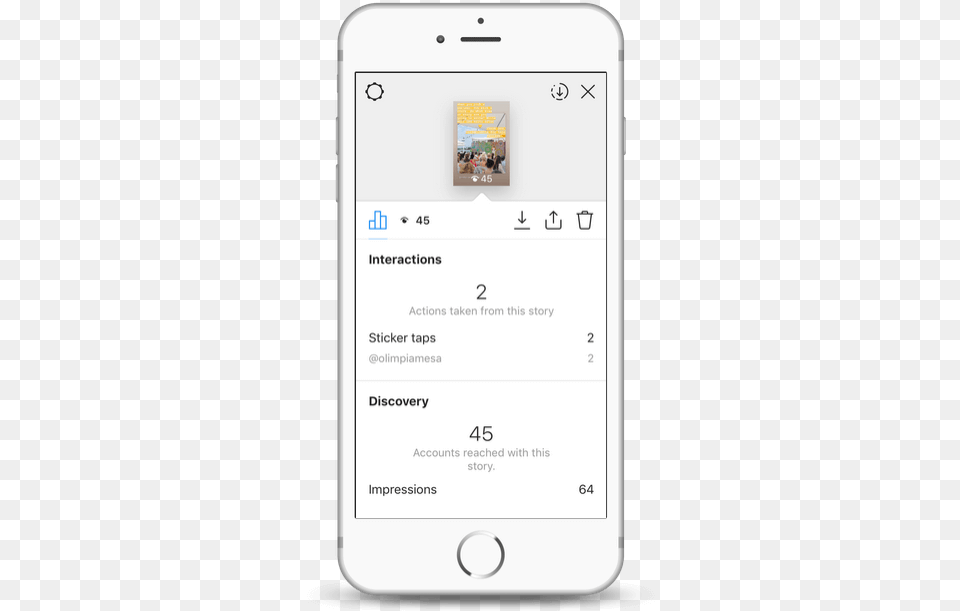 How To Measure The Instagram Interactions In Stories Iphone, Electronics, Mobile Phone, Phone, Text Free Png