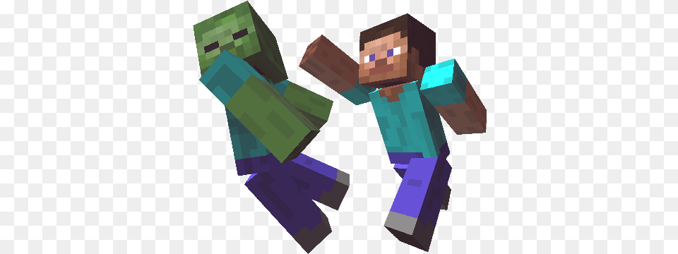 How To Minecraft Minecraft Steve Fighting Zombies, Brick, Art Free Transparent Png