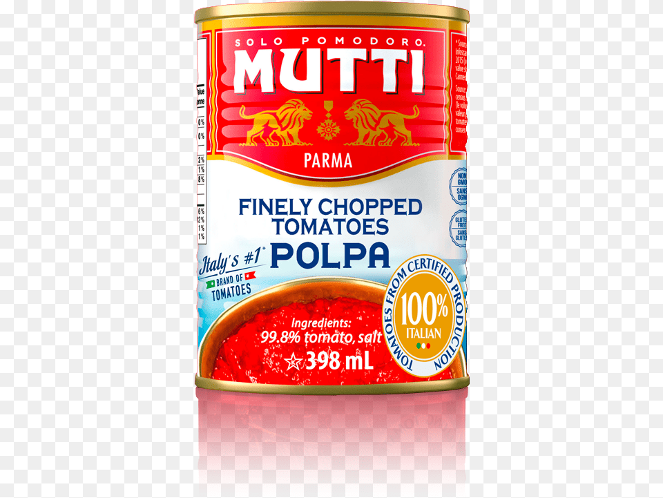 How To Prepare Mutti Finely Chopped Tomatoes, Tin, Food, Ketchup, Can Free Transparent Png