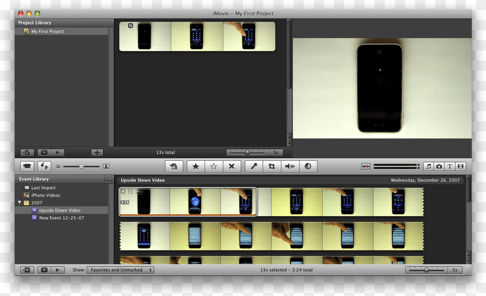 How To Rotate A Video Clip Using Imovie Imovie, Electronics, Mobile Phone, Phone, Computer Hardware Free Transparent Png