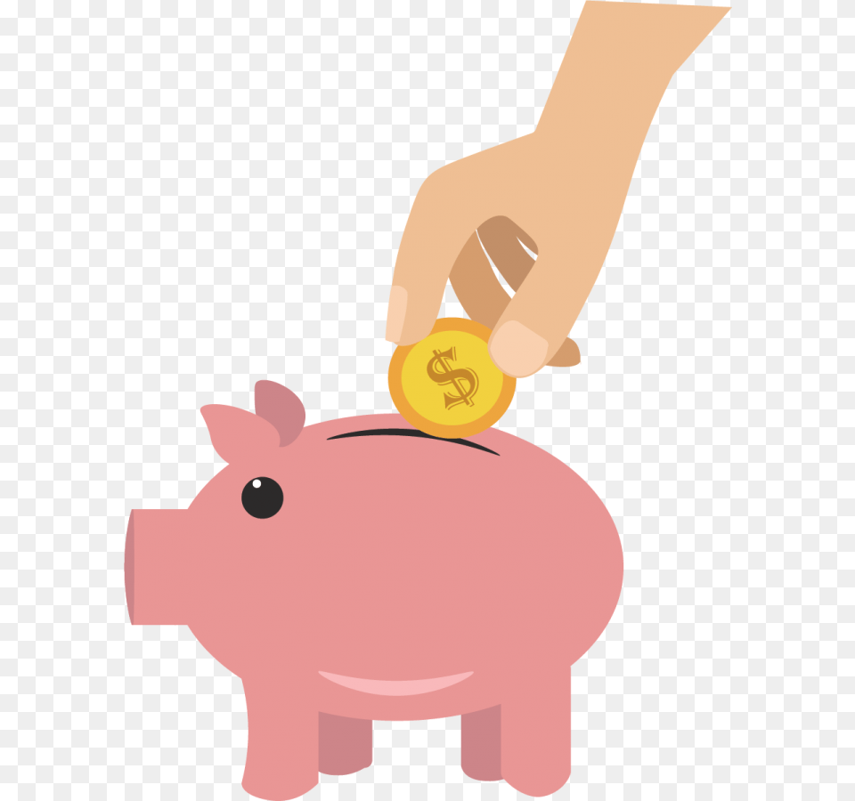 How To Save Money In College Saving Money Cartoon, Piggy Bank, Baby, Person Free Png