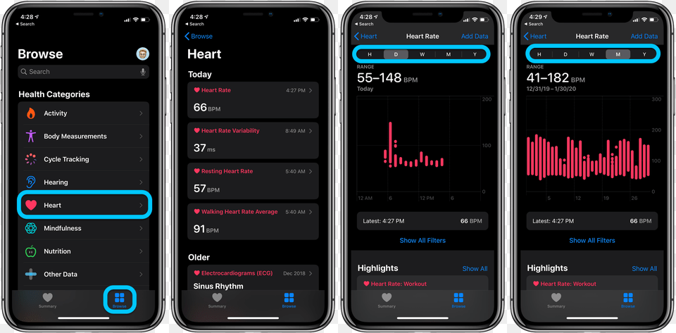 How To See Heart Rate History Apple Watch Iphone Walkthrough Iphone, Electronics, Mobile Phone, Phone Free Transparent Png