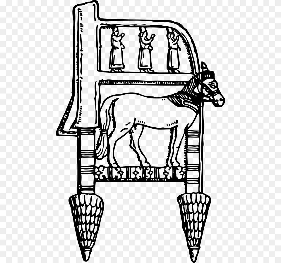 How To Set Use Assyrian Chair Svg Vector Mesopotamia Furniture, Gray Free Png