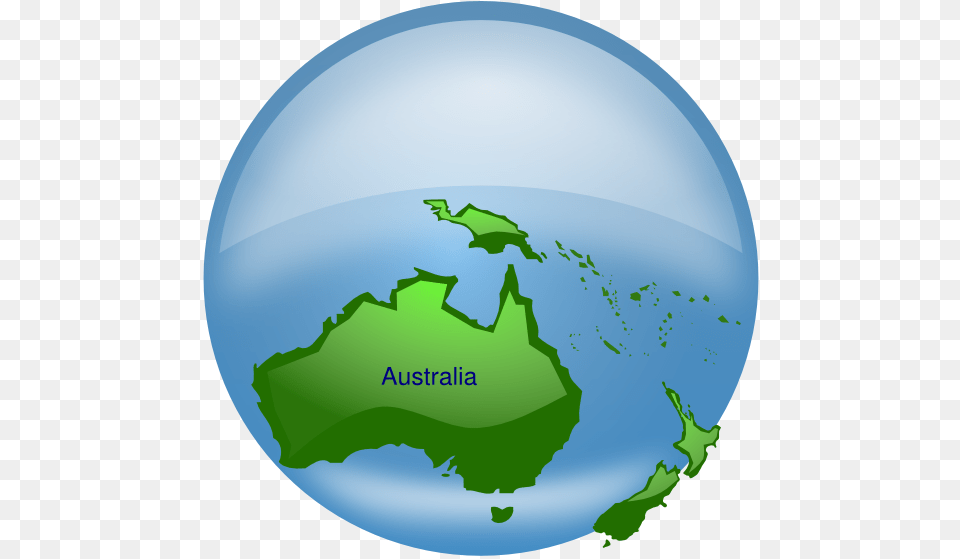 How To Set Use Australia On Globe Svg Vector, Sphere, Astronomy, Outer Space, Planet Free Png Download
