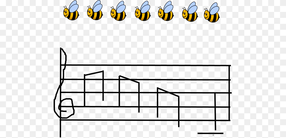 How To Set Use Bees With Musical Notes Svg Vector Beez, Handrail Free Png Download