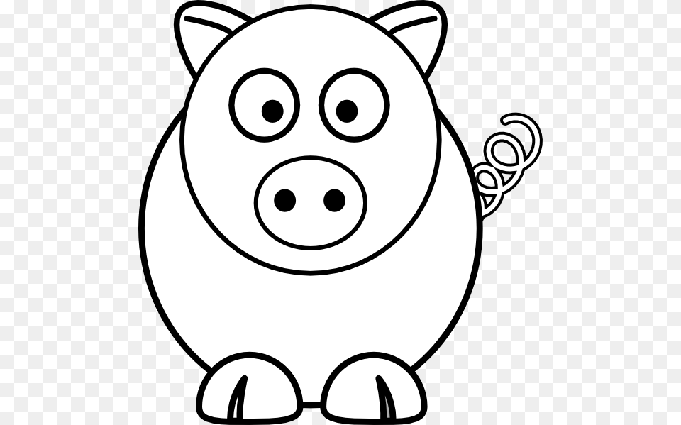 How To Set Use Cartoon Pig Black And White Svg Vector, Animal, Bear, Mammal, Wildlife Free Transparent Png
