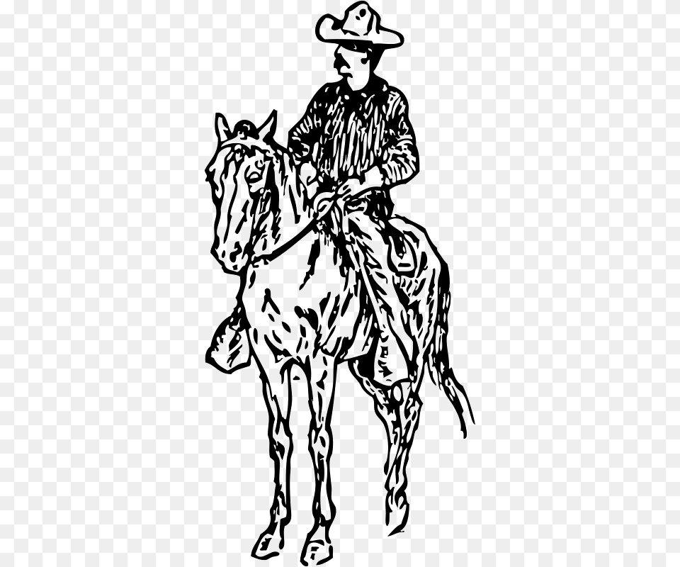 How To Set Use Cowboy On Horse Icon, Gray Free Transparent Png
