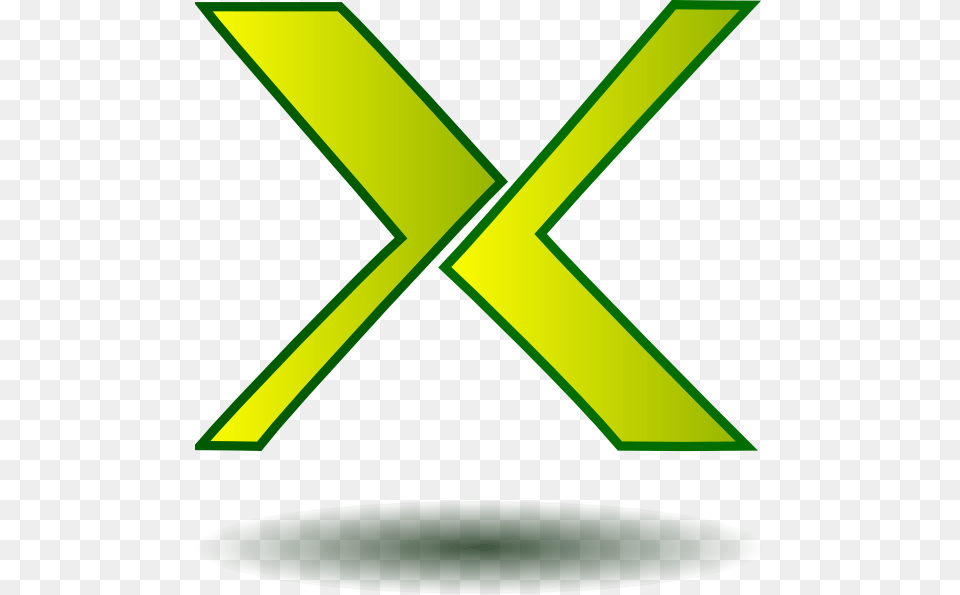 How To Set Use Fancy Letter X Clipart Cool Letter X, Green, Symbol, Logo Png Image