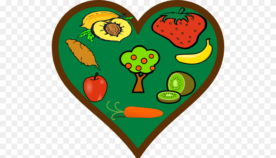 How To Set Use Fruit Heart Clipart, Produce, Plant, Food, Mammal Free Png Download
