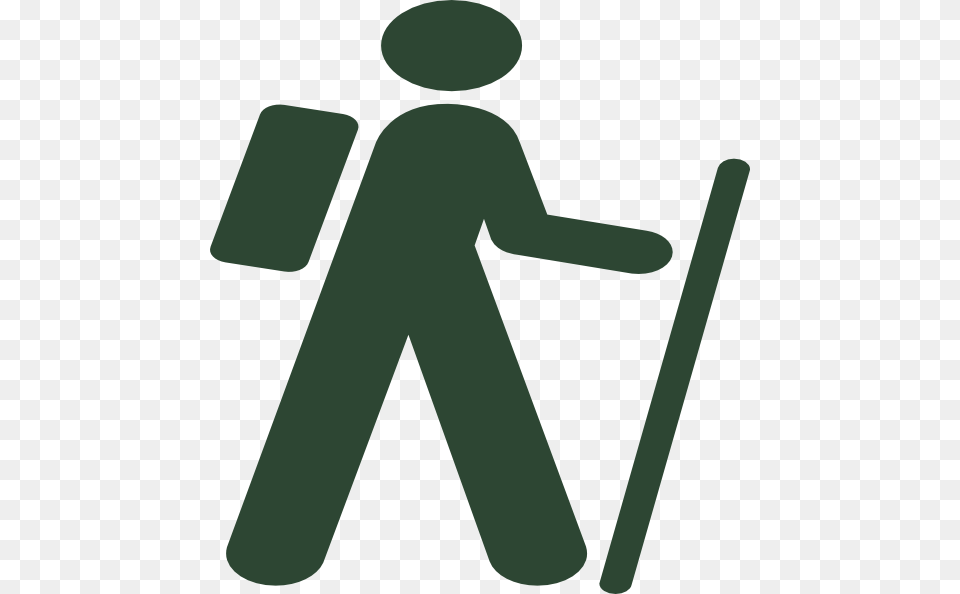 How To Set Use Green Hiker Clipart, Person, Walking, Sign, Symbol Free Png