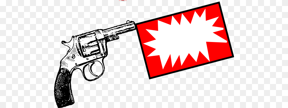 How To Set Use Gun With Bang Flag Svg Vector, Firearm, Handgun, Weapon Free Transparent Png
