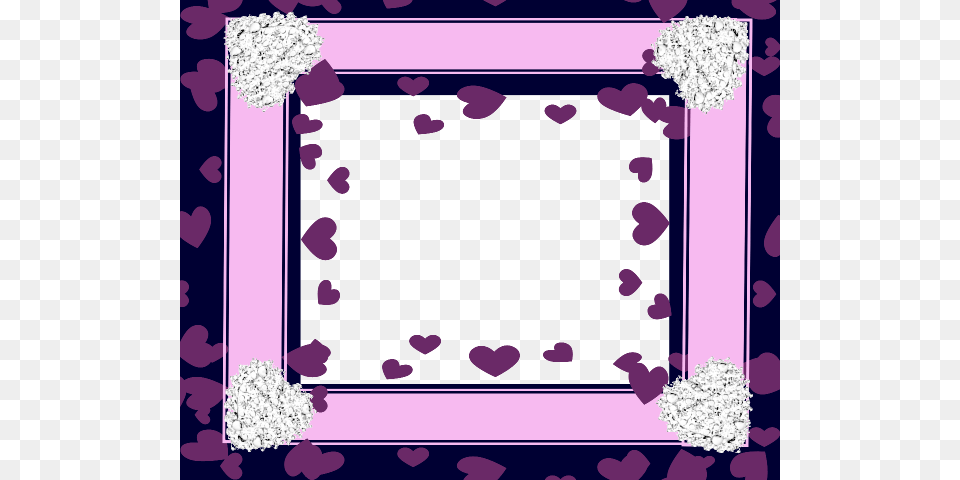 How To Set Use Heart Frame Clipart, Purple, Graphics, Art, Floral Design Free Transparent Png