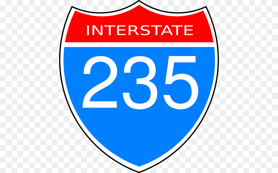 How To Set Use Interstate 235 Road Sign Clipart, Symbol Free Png