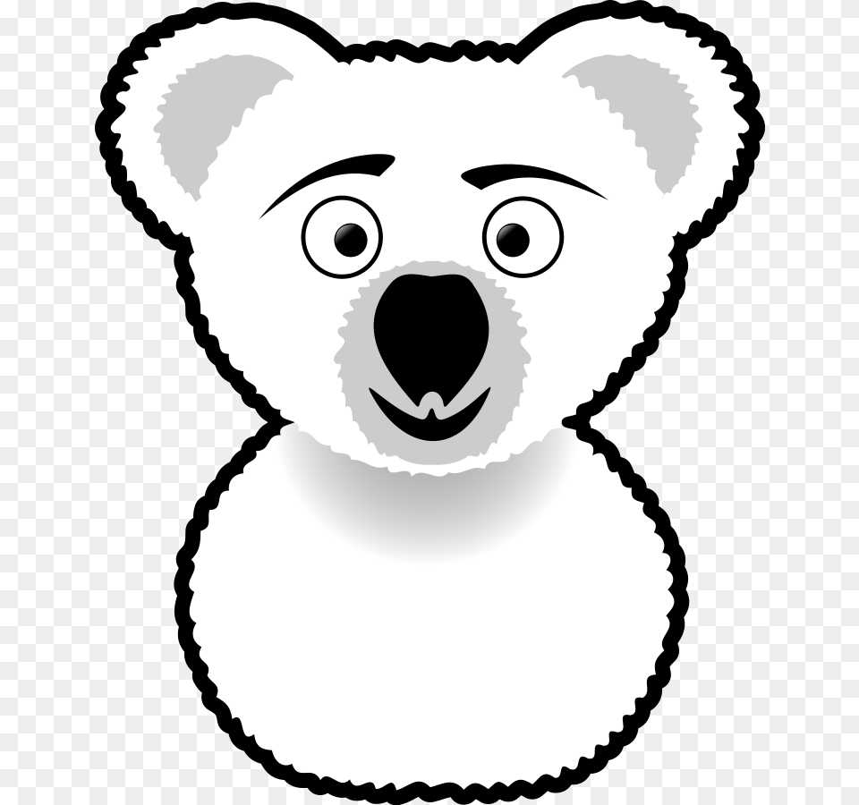 How To Set Use Koala Line Art Clipart, Baby, Person, Face, Head Free Png Download